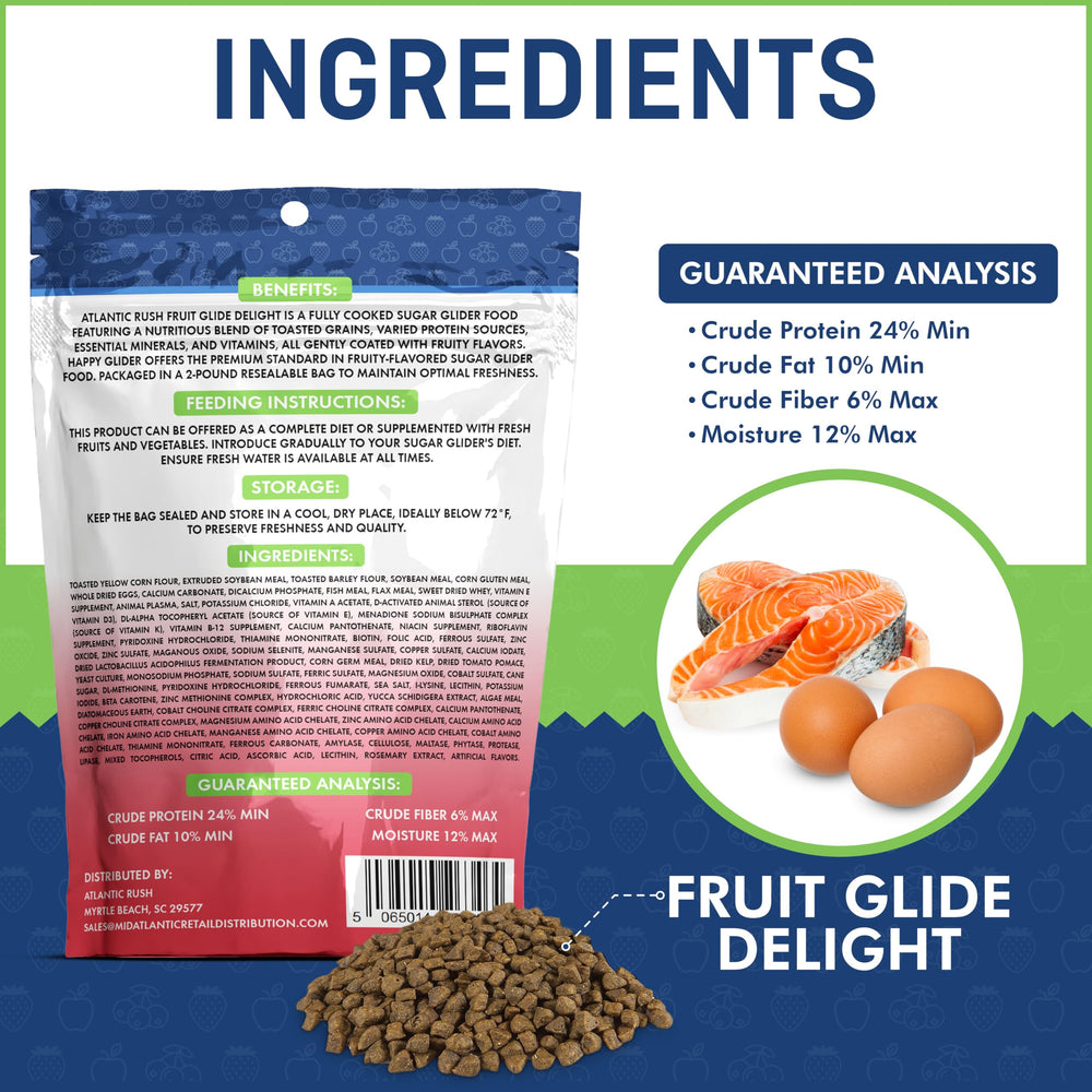 Atlantic Rush Fruit Glide Delight, mezcla de granos enteros con sabor afrutado.