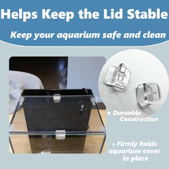 Conjunto de 10 clips auaurly para tapa de acuario sin marco, uso sencillo.