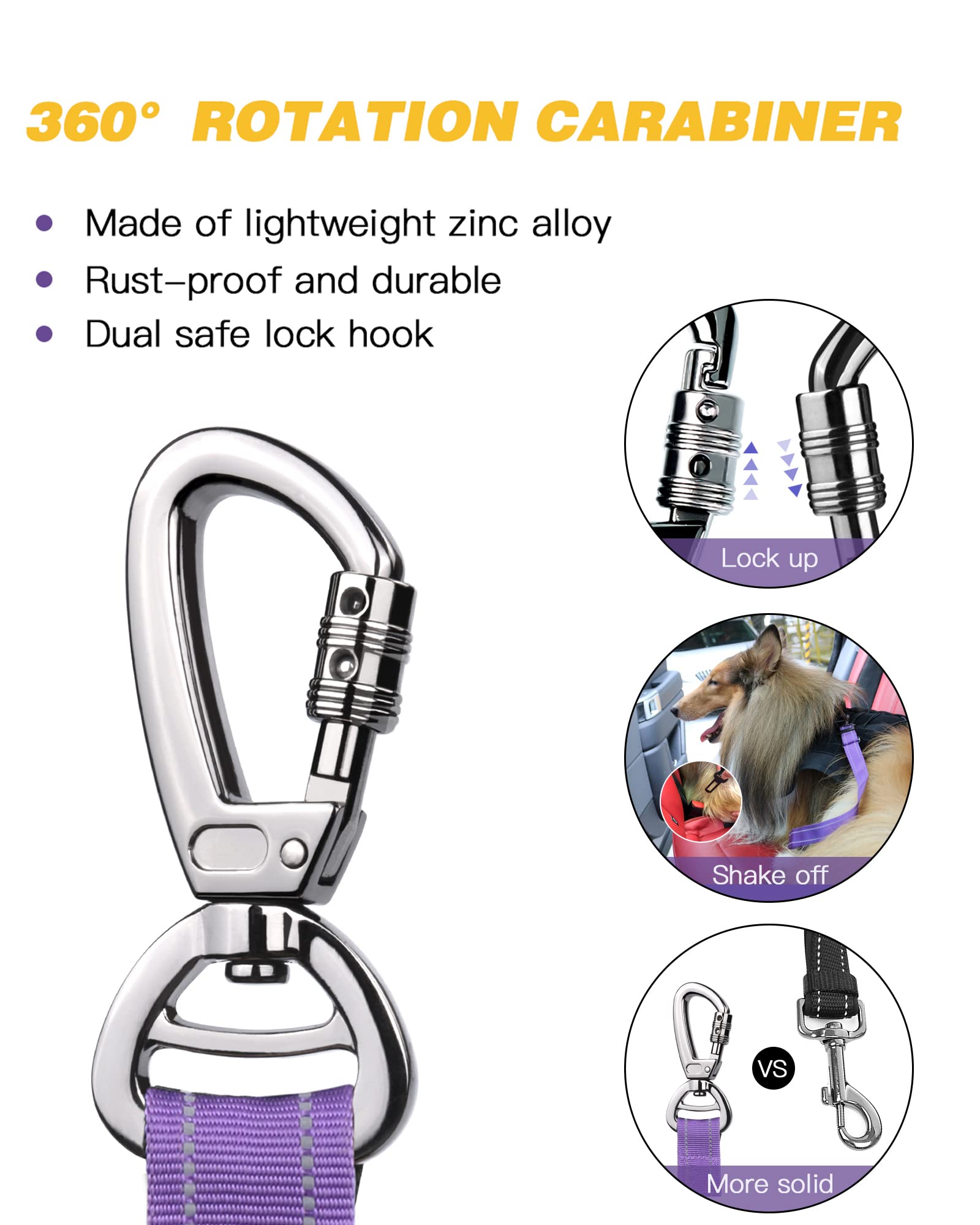 AUBELL carabina de zinc y aleación, 360°, estabilidad durante el viaje.