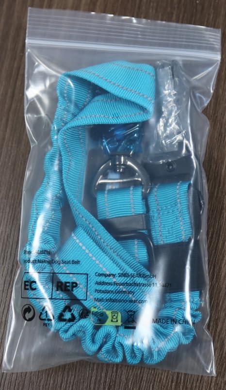 AUBELL Cinturón azul para coche, seguridad con estilo.