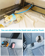 AUBELL Cinturón para perro en coche, bungee elástico para amortiguar movimientos.