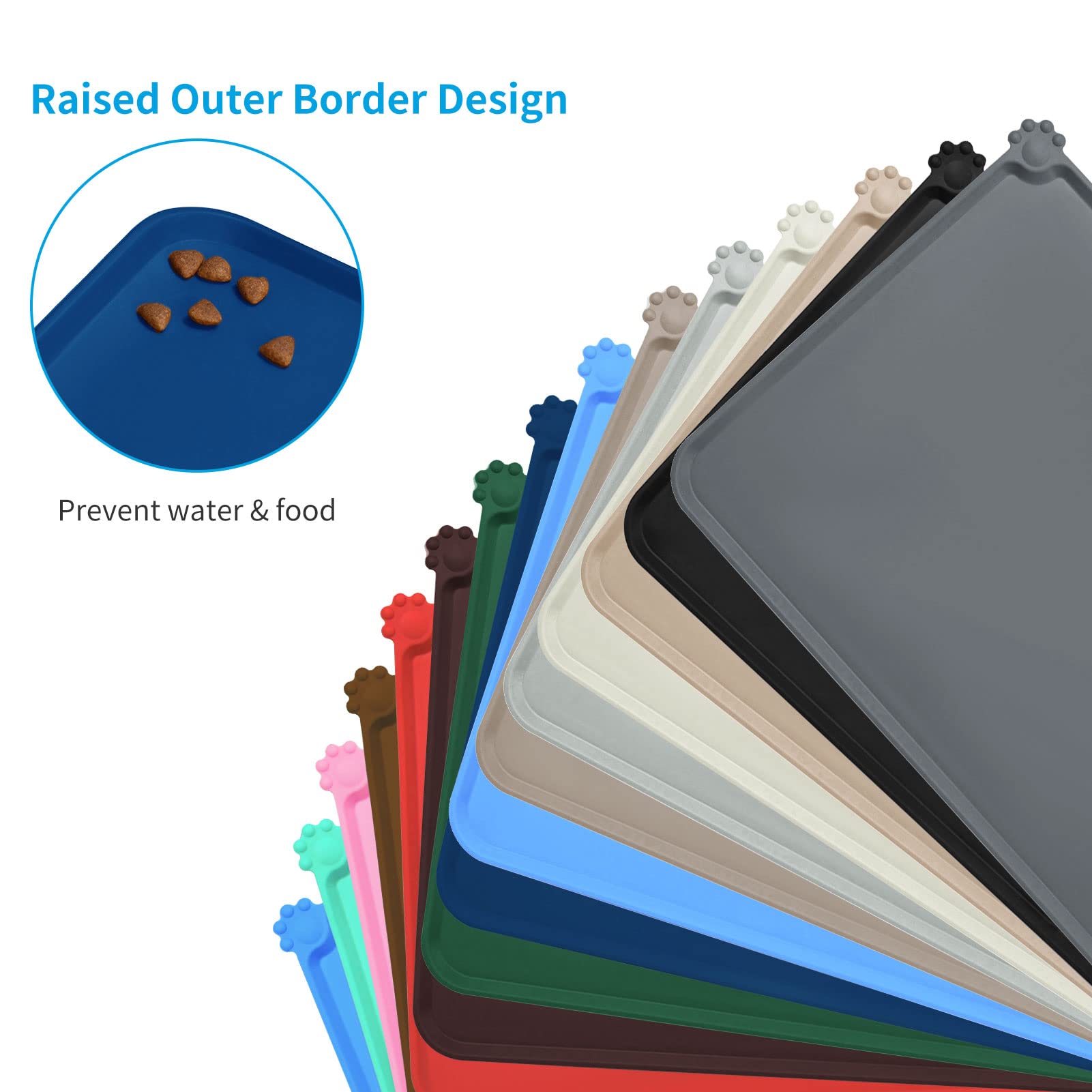 AUDWUD borde elevado para contener líquidos y comida, protección del suelo.