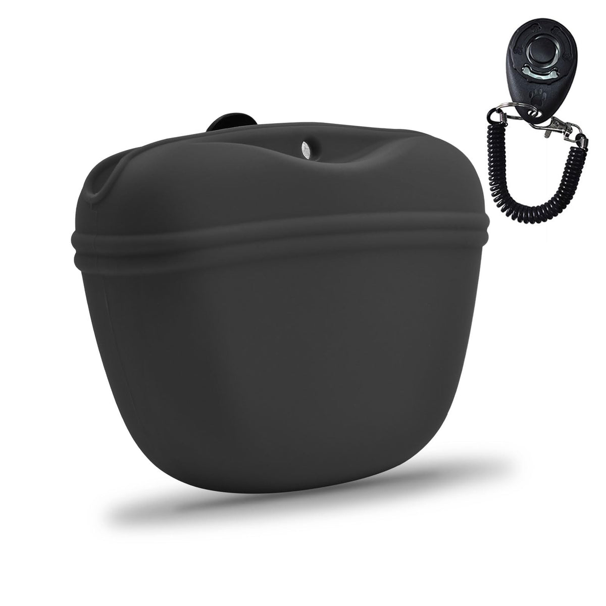 AUDWUD funda de golosinas para perros en silicona con clic de entrenamiento, útil durante paseos.
