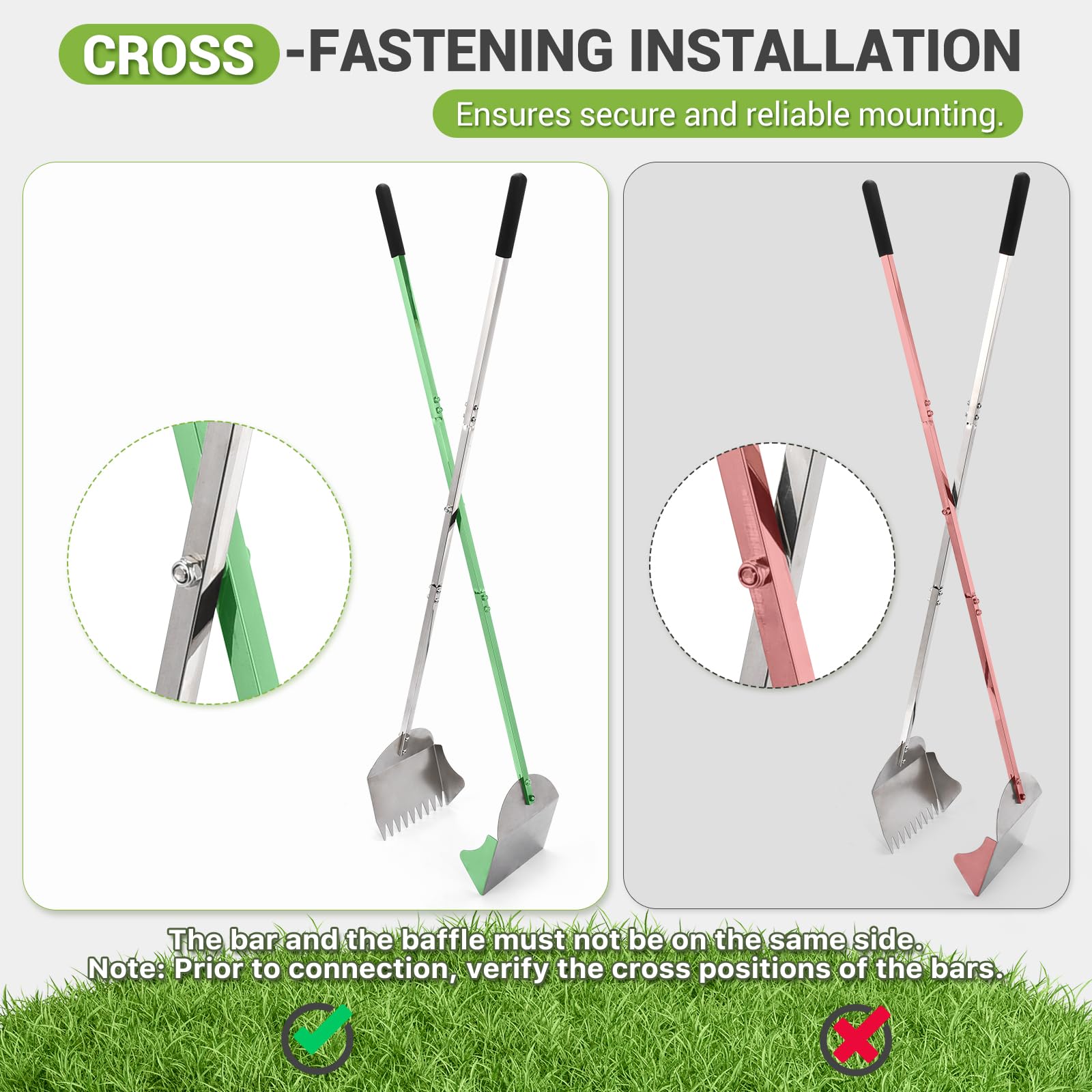 AugFir Pooper Scooper base estable para almacenamiento limpio y ordenado