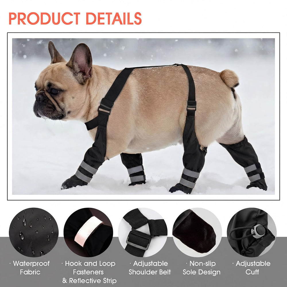 AuraPaw botas en uso durante paseo en lluvia, lodo y nieve