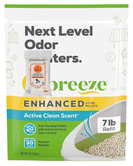Aurora Pet Cat Breeze pellets en empaque para compra conveniente y uso inmediato.