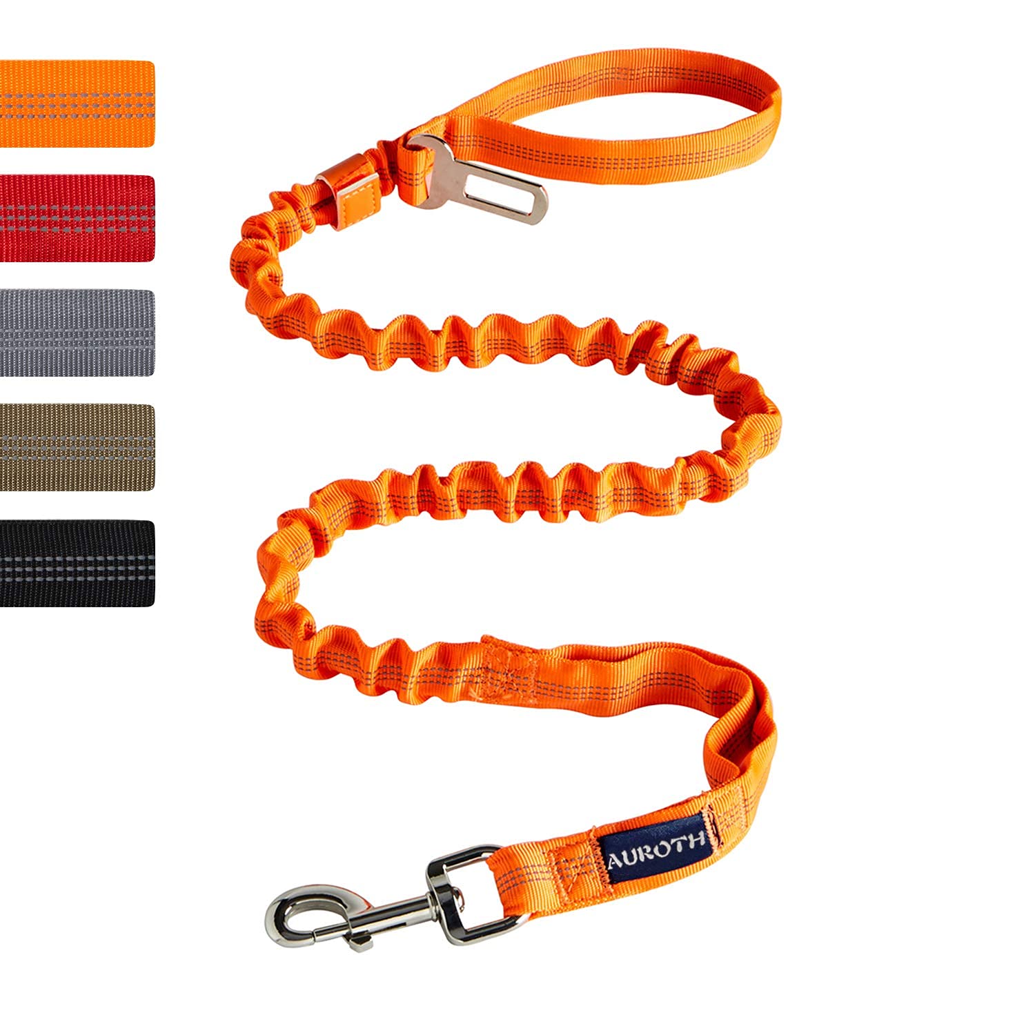 AUROTH correa extensible de alta resistencia para perros grandes con gancho metálico, control seguro.