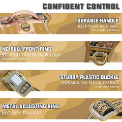 Sistema MOLLE en ambos lados para llevar accesorios como agua o juguetes.