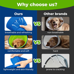 Autrous collar lavable y duradero para perros, evita lamidos.
