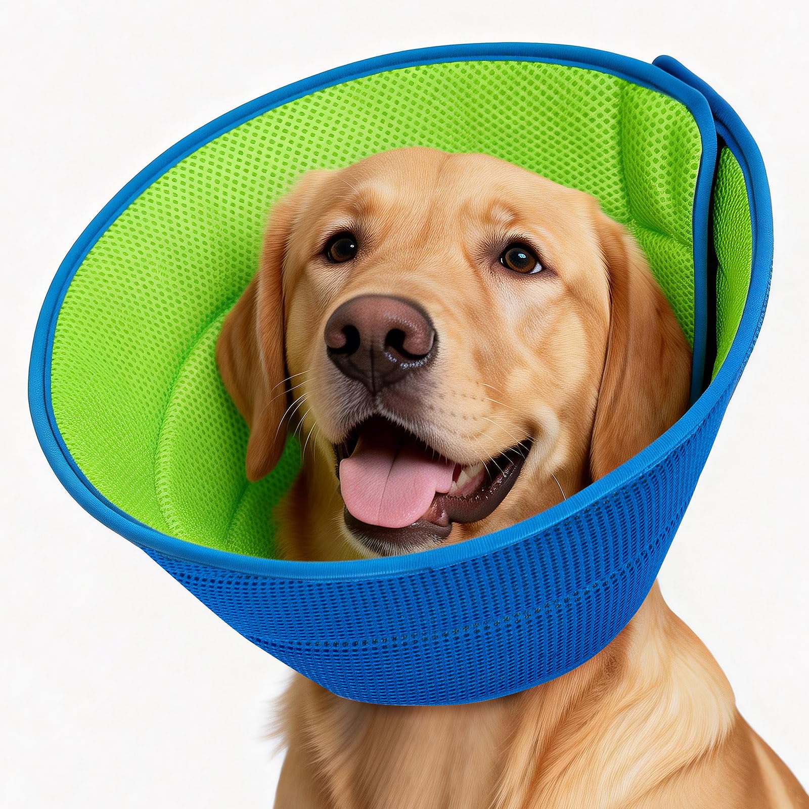Autrous cono suave para perro, diseño transpirable para recuperación cómoda.
