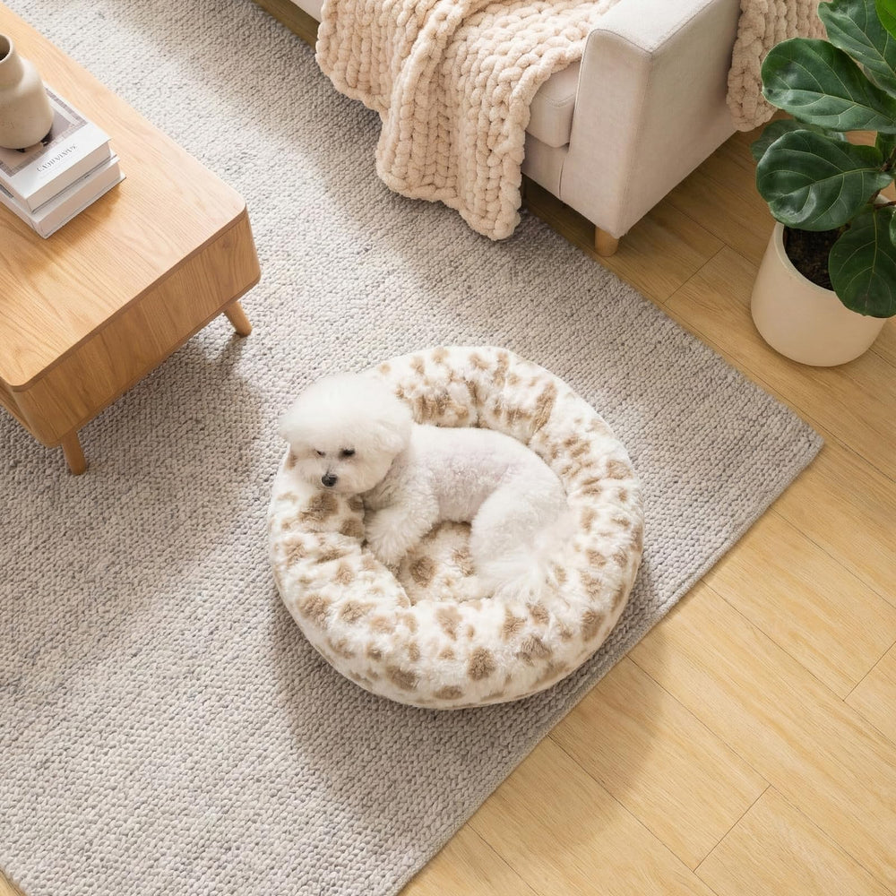Avont cama para perro redonda, diseño anti-ansiedad para noches tranquilas.
