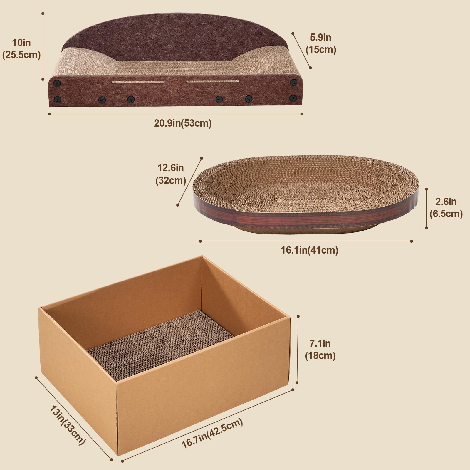 Protección de muebles Avont: dirige el rascado hacia el cartón.