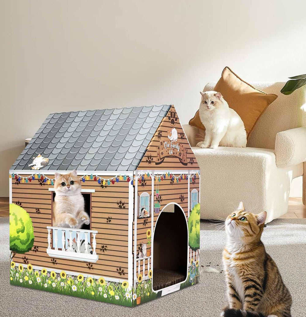 AVXINSOK caja-juego-gato-rincon-relajante: refugio pequeño para descansar y explorar