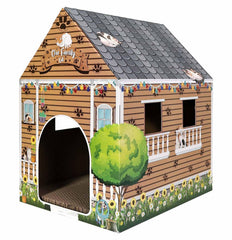 AVXINSOK casa-gato-carton-rascador: ideal para rascar y descansar en interiores