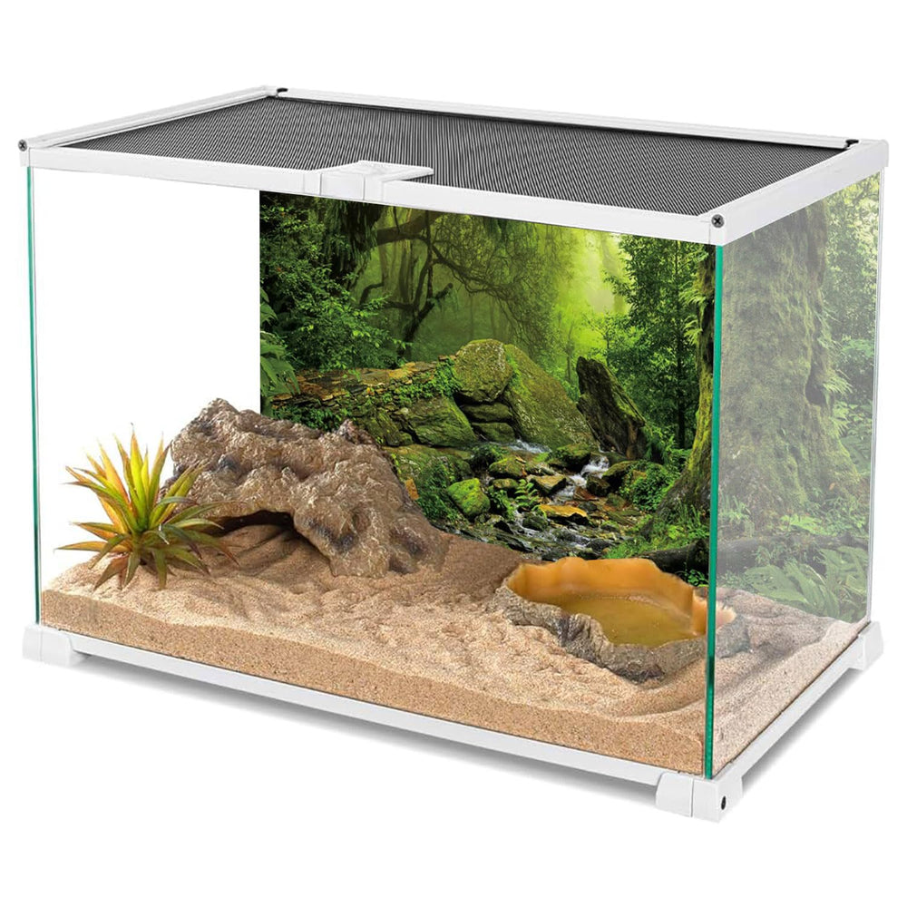 AWERT fondo acuario bosque niebla mejora la ambientación para reptiles