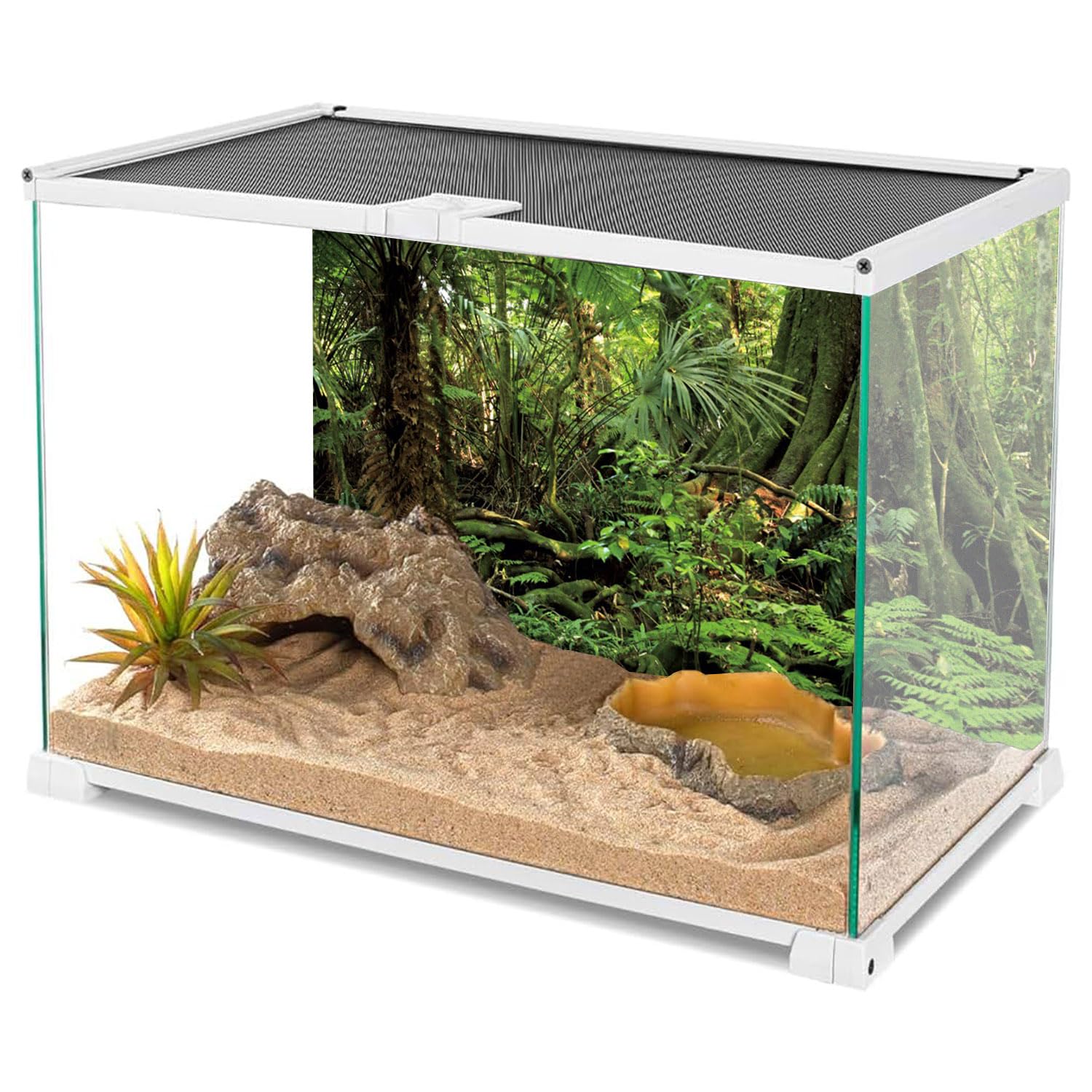 AWERT fondo acuario tropical selva para una experiencia de jungla acuática