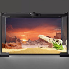 AWERT fondo terrario sol-desierto naranja, material duradero en poliéster