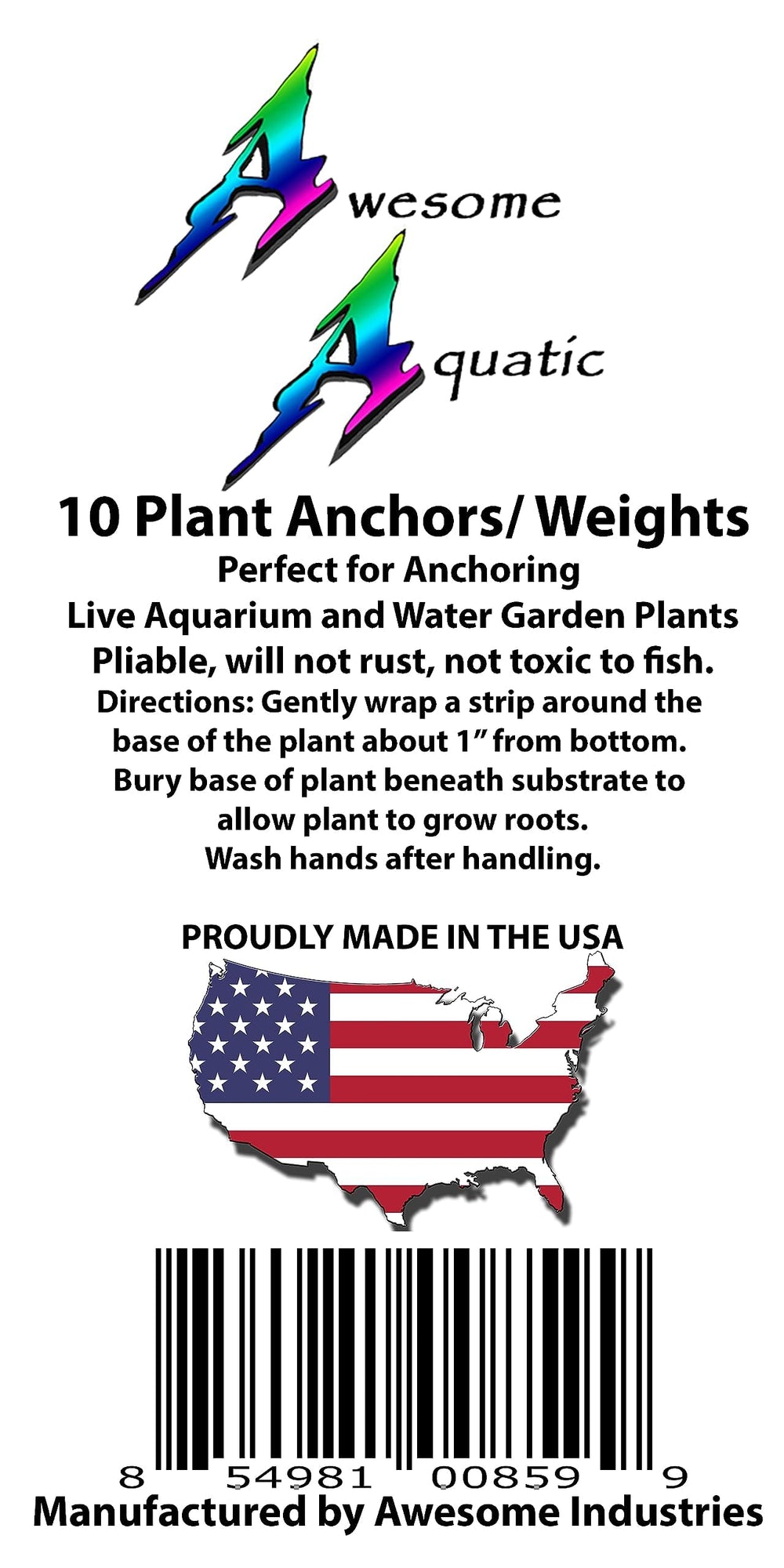 Awesome Aquatic hecho-en-eeuu: calidad para fijar plantas en acuario.