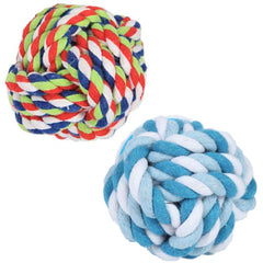 Bola de cuerda Awgusu para perro de tamaño medio en 2 unidades, ideal para juego