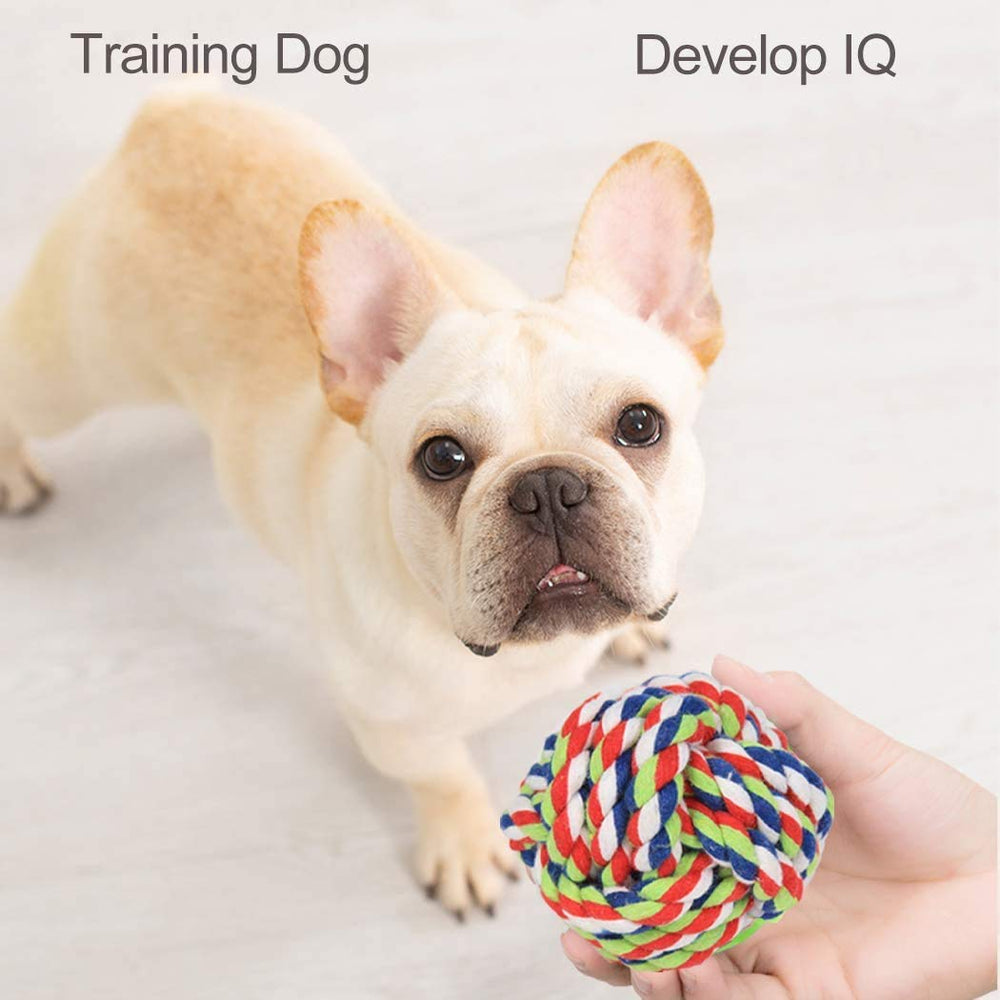 Juego interactivo de Awgusu con bola de cuerda para perro
