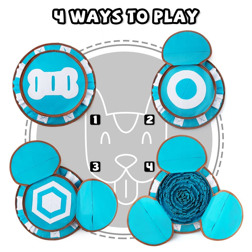 AWOOF Snuffle Mat desplegado, tamaño amplio para juegos de olfato en casa.
