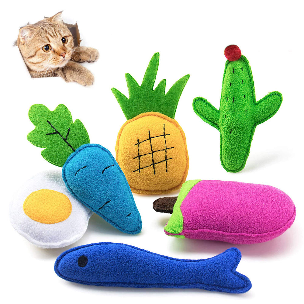 AWOOOF juguete pez de peluche catnip, estimulación suave para el gato