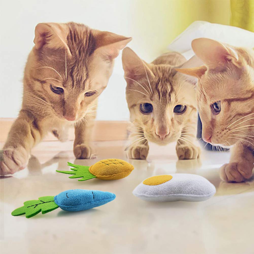 AWOOOF juguete piña de peluche catnip, variedad para mantener interés del gato