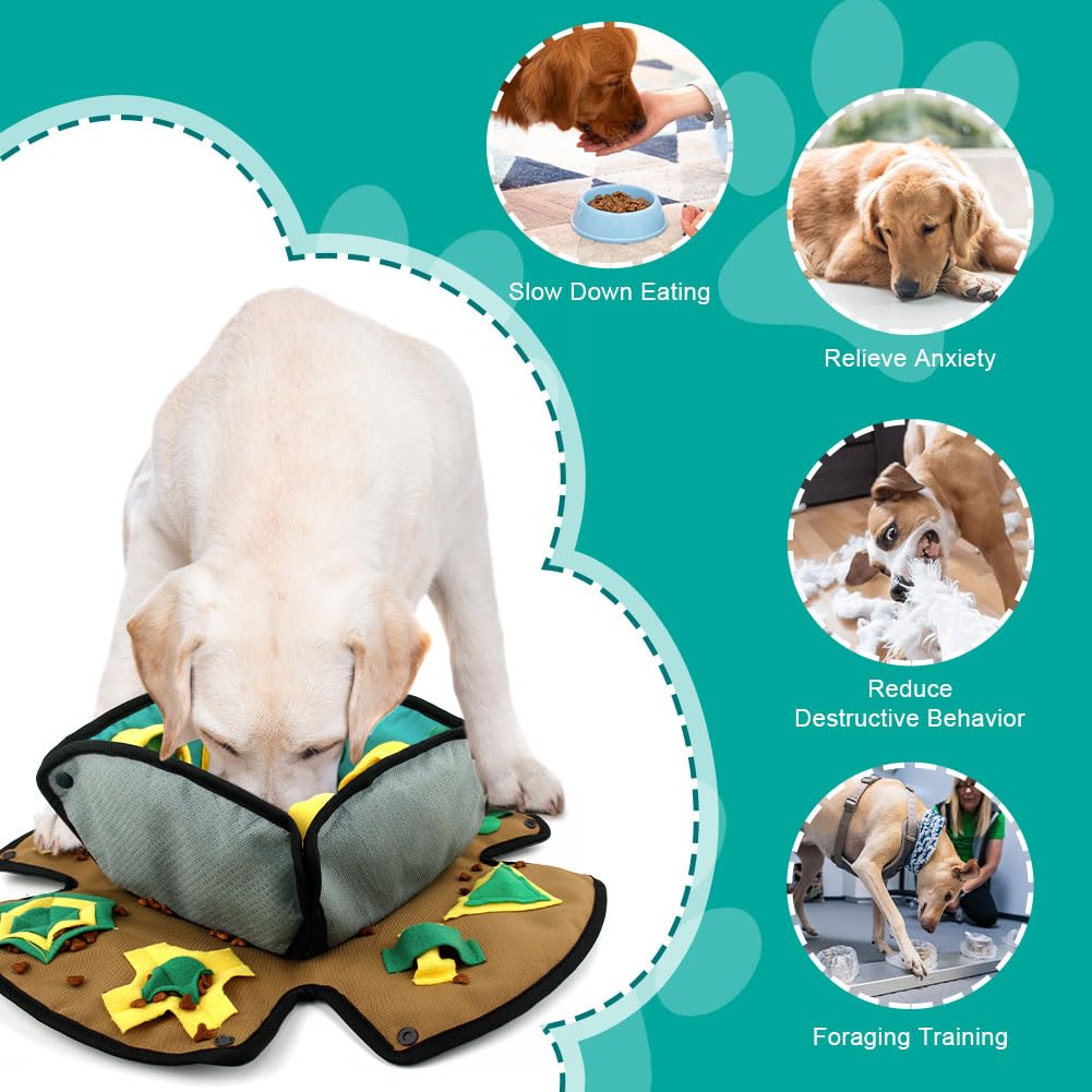 AWOOOF Snuffle Mat con hierba exterior para juego sensorial.