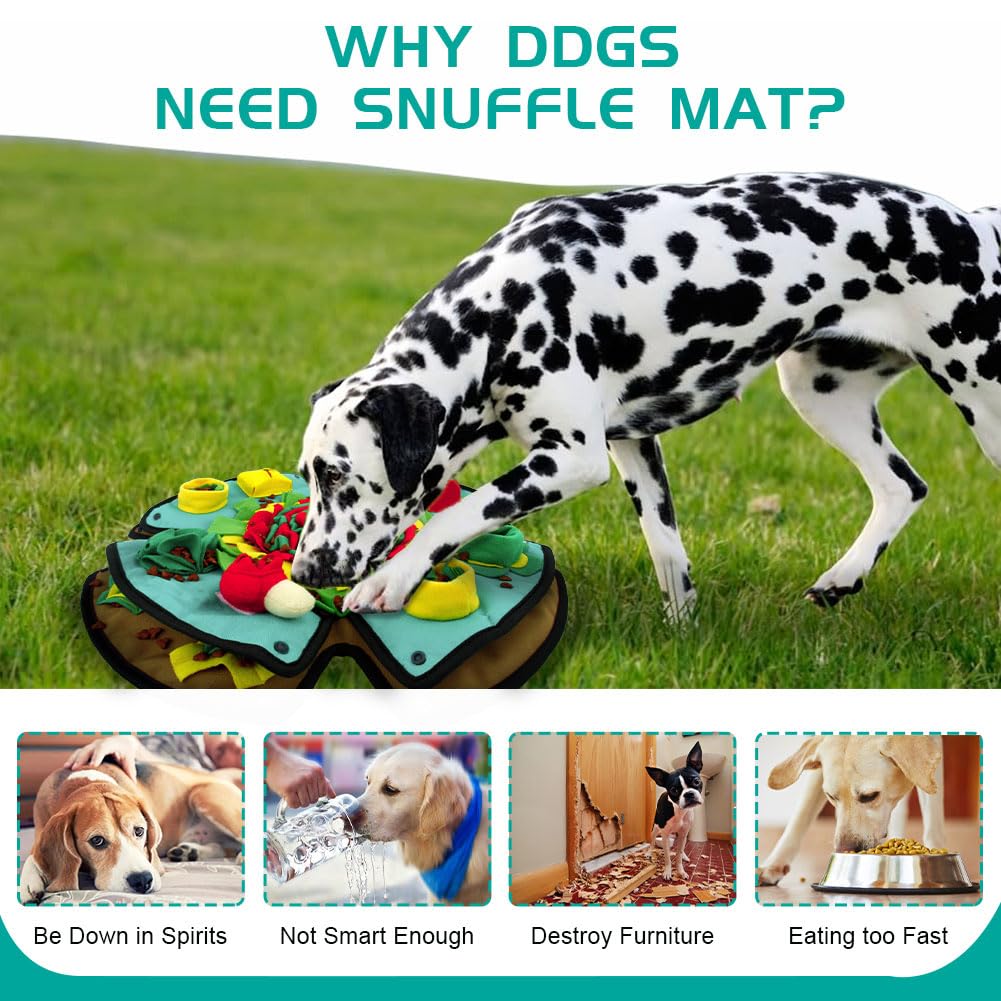 AWOOOF Snuffle Mat duradero y seguro para perros, fácil de limpiar.