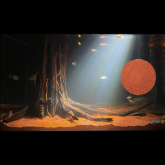AWXZOM arena roja lava para acuario, fácil de limpiar y realza colores.