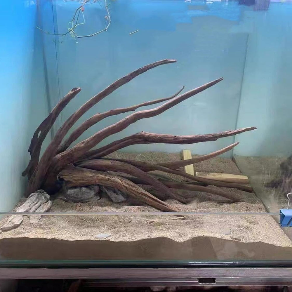 AWXZOM Madera natural para hábitats de tortugas y anfibios, refugio natural.