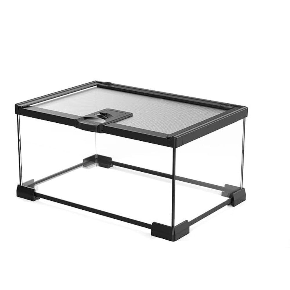 AWXZOM mini terrario de vidrio con vista total para observar reptiles con claridad
