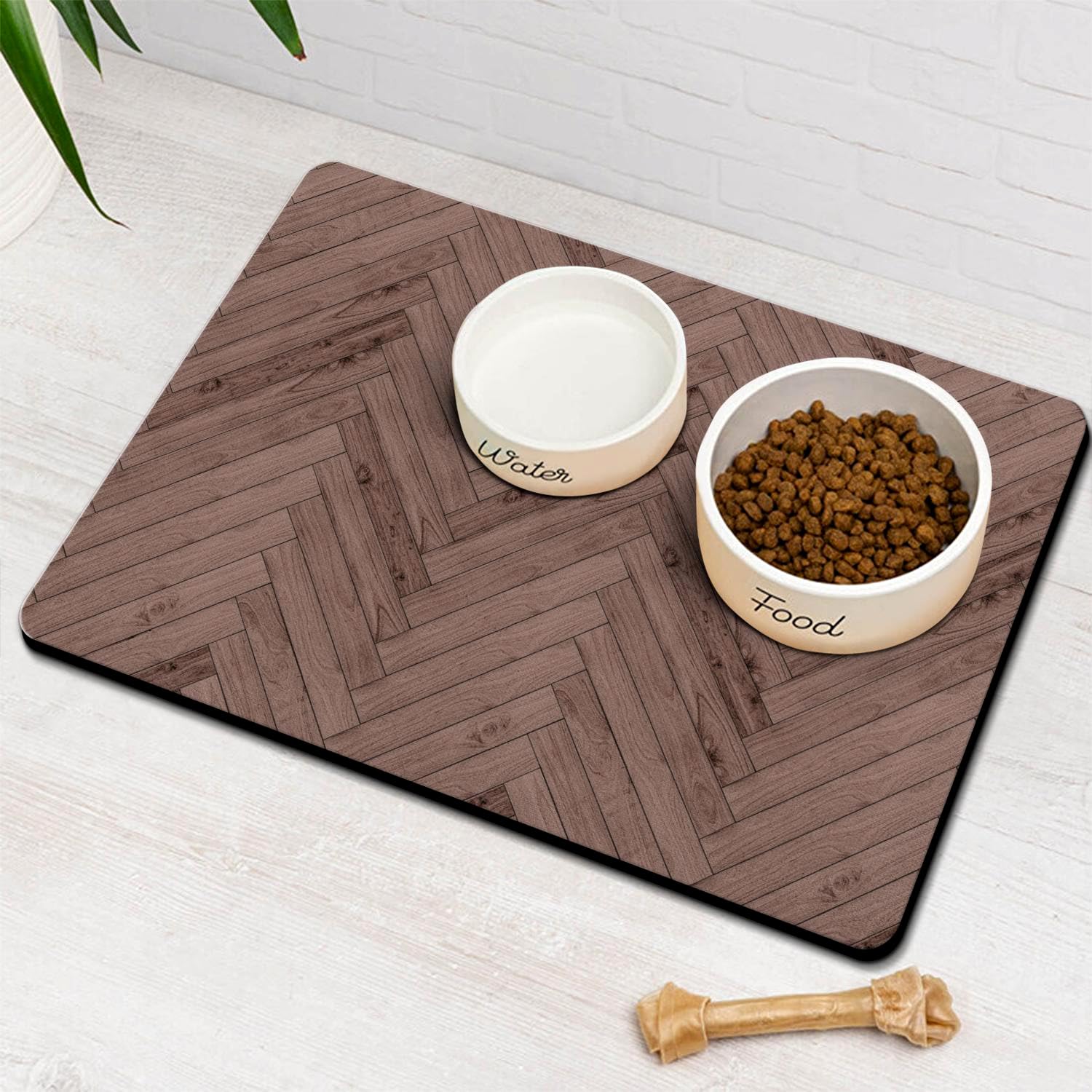 Alfombrilla Ayiashiab para comida de perro absorbente: secado rápido y sin manchas.