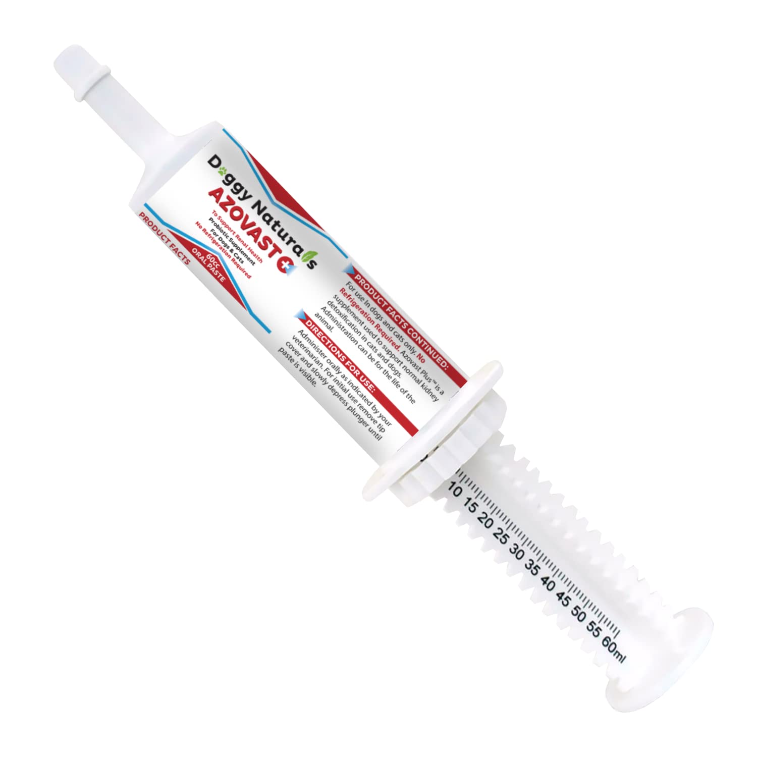 Azovast Plus envase 60cc, fácil de administrar para perros y gatos.