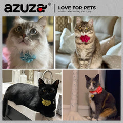 azuza collar gato floral removible, fácil de combinar con otros accesorios.