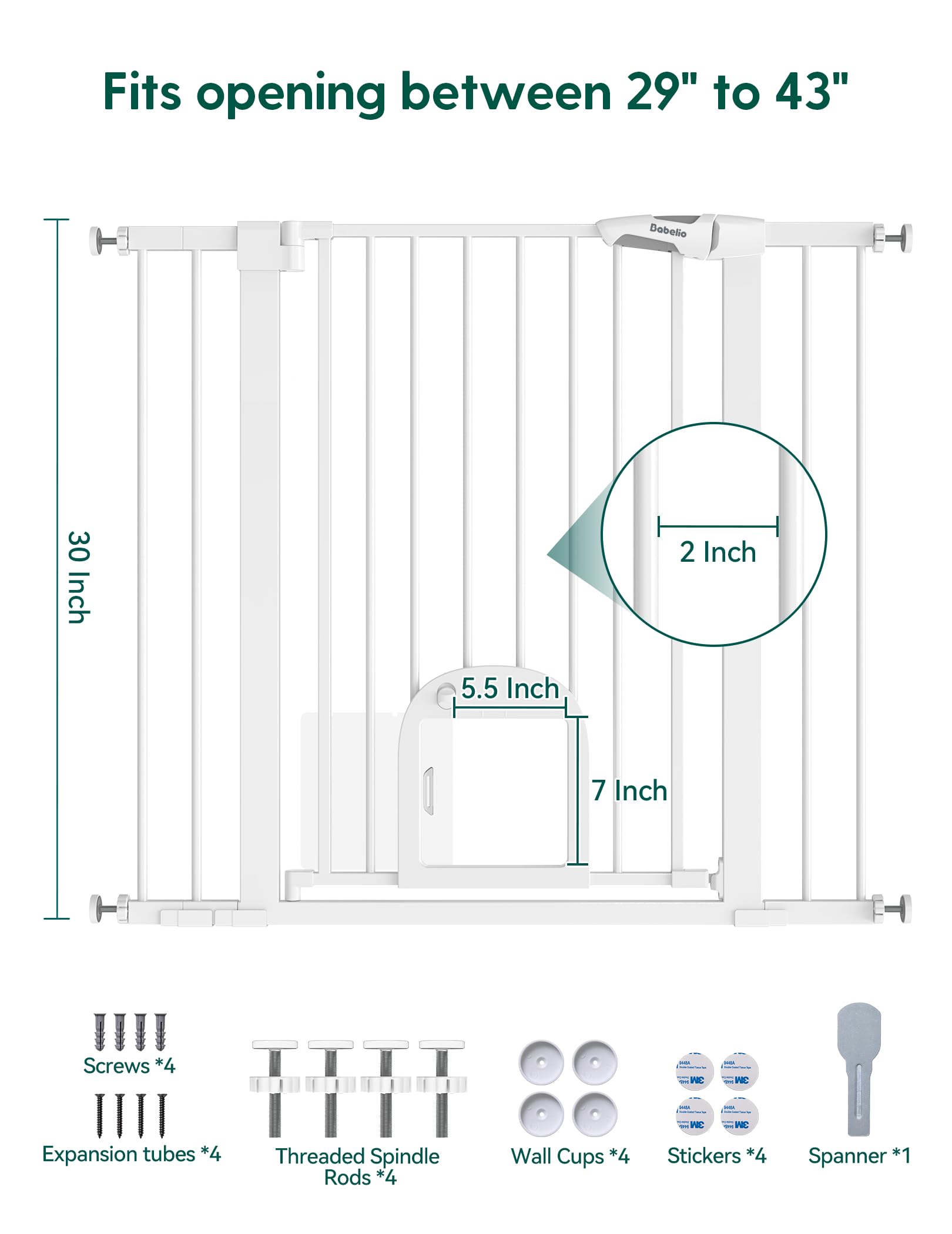 Babelio accesorios de instalación incluidos para fijación estable