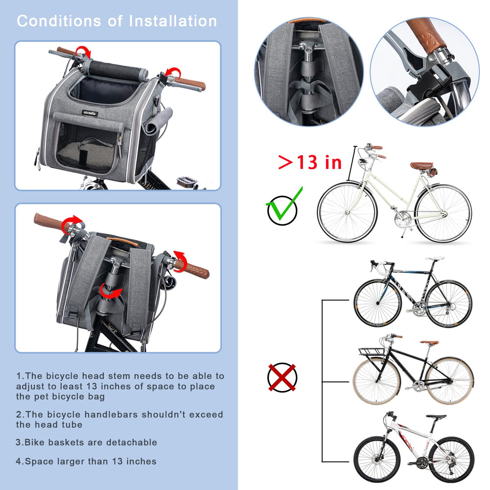 BABEYER cesta-bici-perro-ventanas-malla-cuatro permiten buena ventilación.