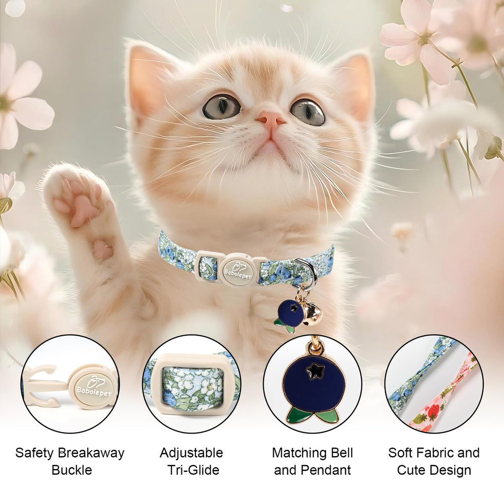 Babole Pet collar ajustable, cómodo para crecimiento de gatitos.