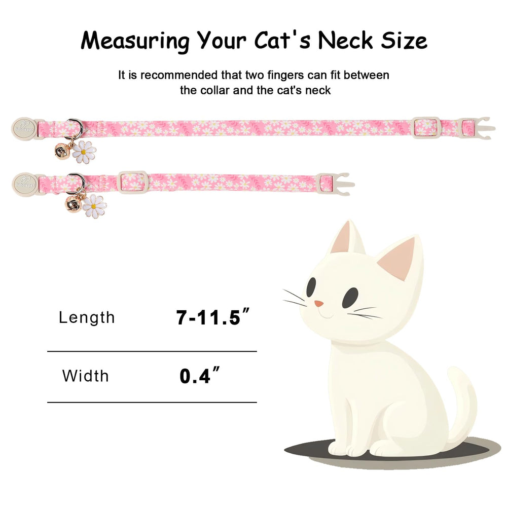 Babole Pet collar gato diseño llamativo rosa, estilo diario y fácil de poner.