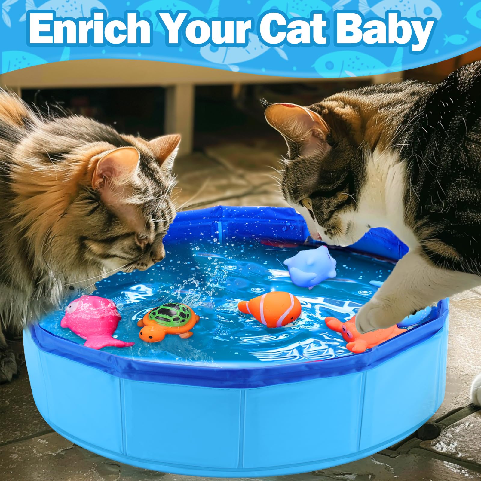 BABORUI Juguete interactivo de agua para gatos que invita a explorar