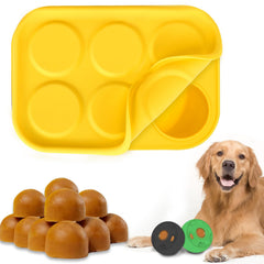 BABORUI molde 6 cavidades con tapa para premios caninos, almacenamiento fácil.