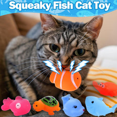 BABORUI Pez flotante como juego para gatos en la piscina