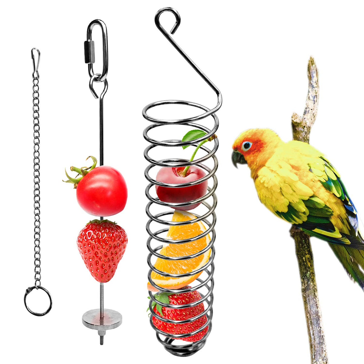 Cesta de alimento para aves Bac-kitchen, almacenamiento amplio y fácil de usar.