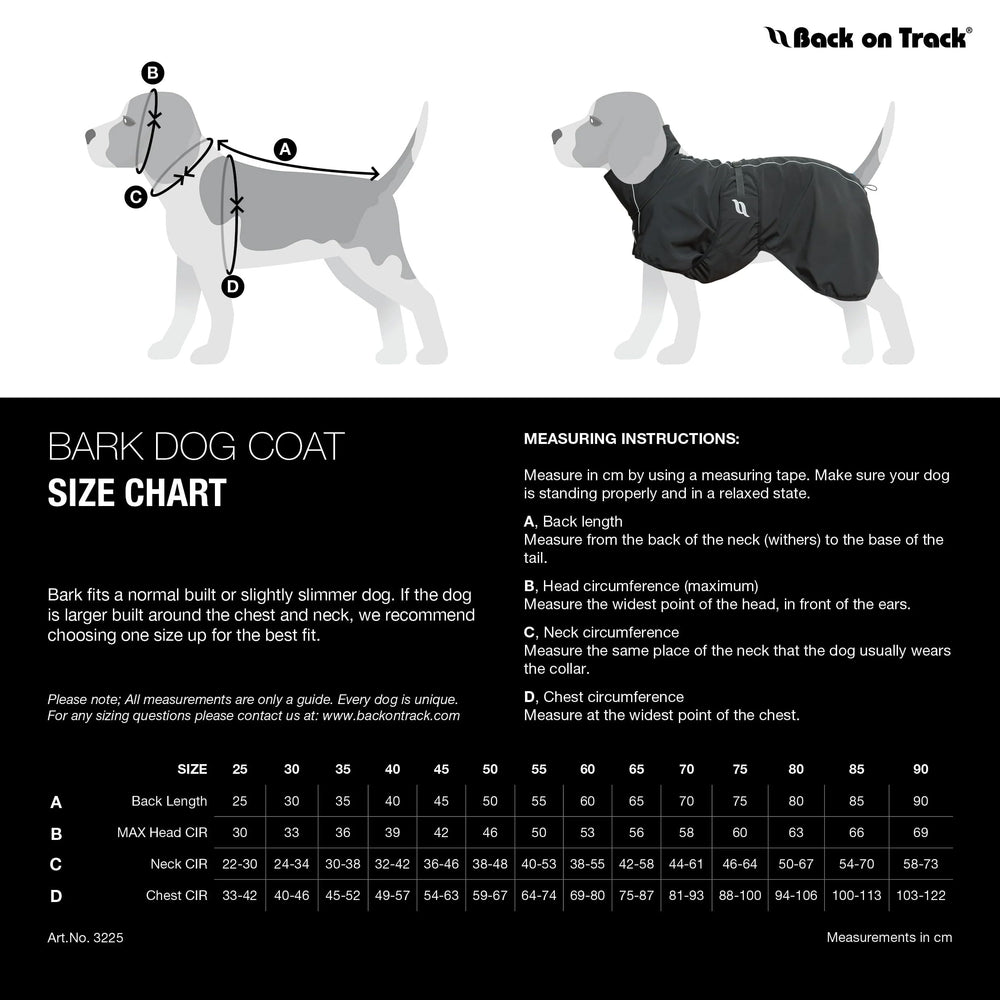 Back on Track Bark All-Round ajuste cómodo que acompaña al perro.