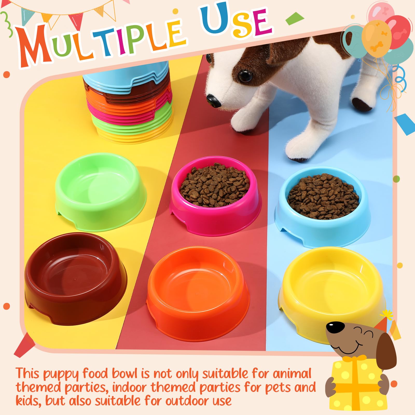 Cuenco plástico Baderke para perros en color rosa, reutilizable para comidas
