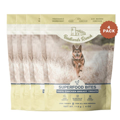 Badlands Ranch bocaditos pollo deshidratado en empaque 4oz, recompensa versátil