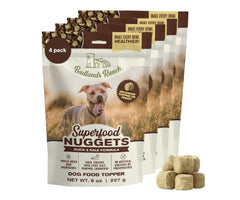 Nuggets Badlands Ranch: presentación en bolsa, snack nutritivo para perros activos.