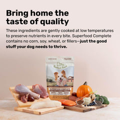 BADLANDS RANCH Superfood Complete cuchara medidora, dosis simples por peso y actividad.