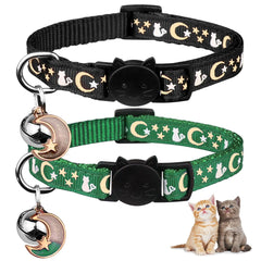 Collares Baeuppit para gato dos piezas, fácil de usar para sesiones de juego.