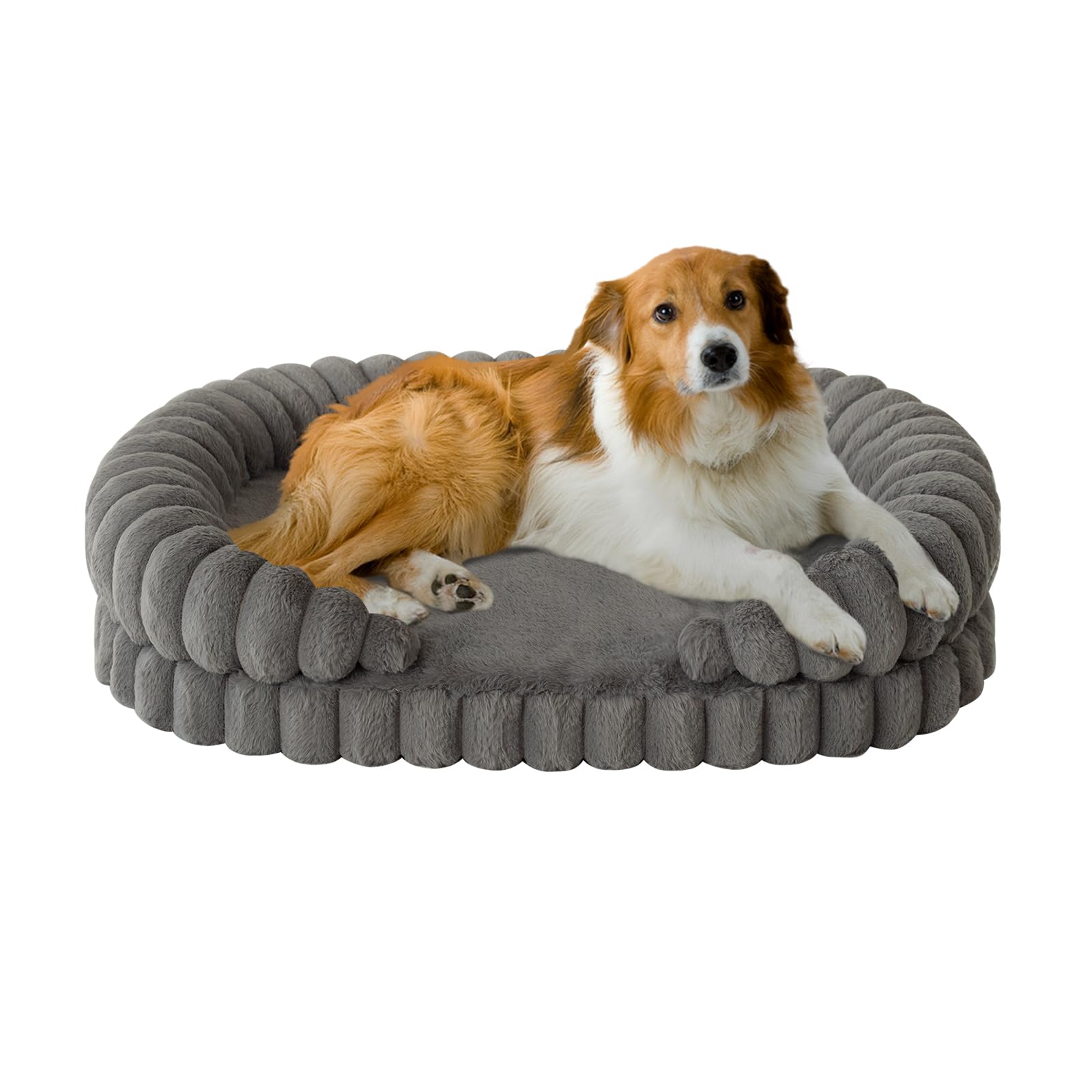 BALANCE cama para perros grandes, cama oval de 36 pulgadas para descanso cómodo.